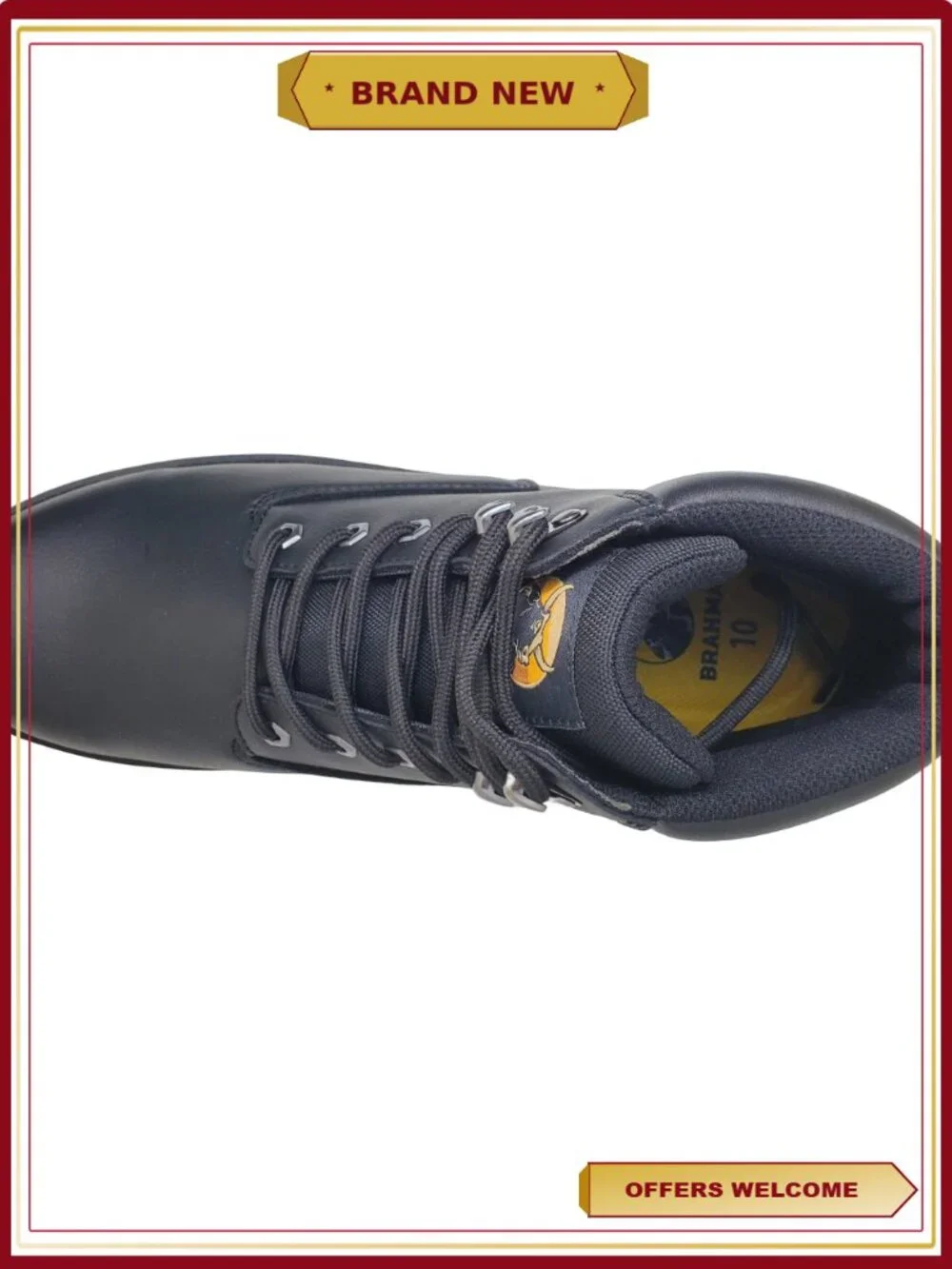 Men's Soft Toe Lace-Up Work Boots - Durable & Comfortable